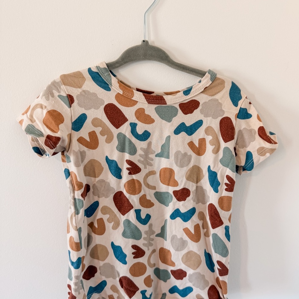 Colorful Patterned Kids Short Sleeve Tee